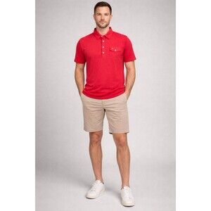 Criquet Red Polo Shirt Mens L Classic Pocket Golf Preppy